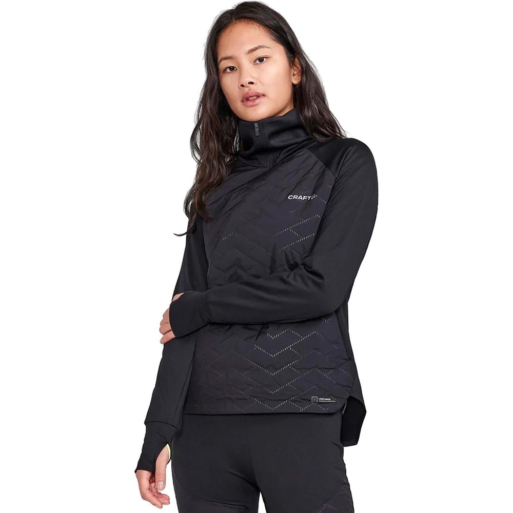 Craft Cycling Running Thermal Jacket Pullover Women's XS Reflective Neck Cover